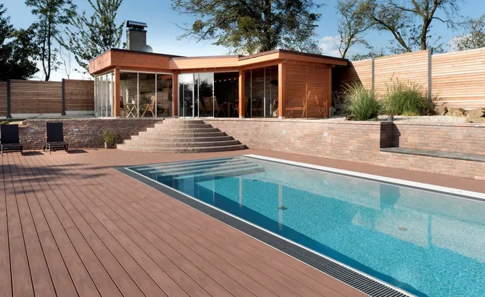 WPC decking referentna ambijentalna slika - WPC DECKING WOOD PLASTIC MATERIAL EURO RATAN BAZEN