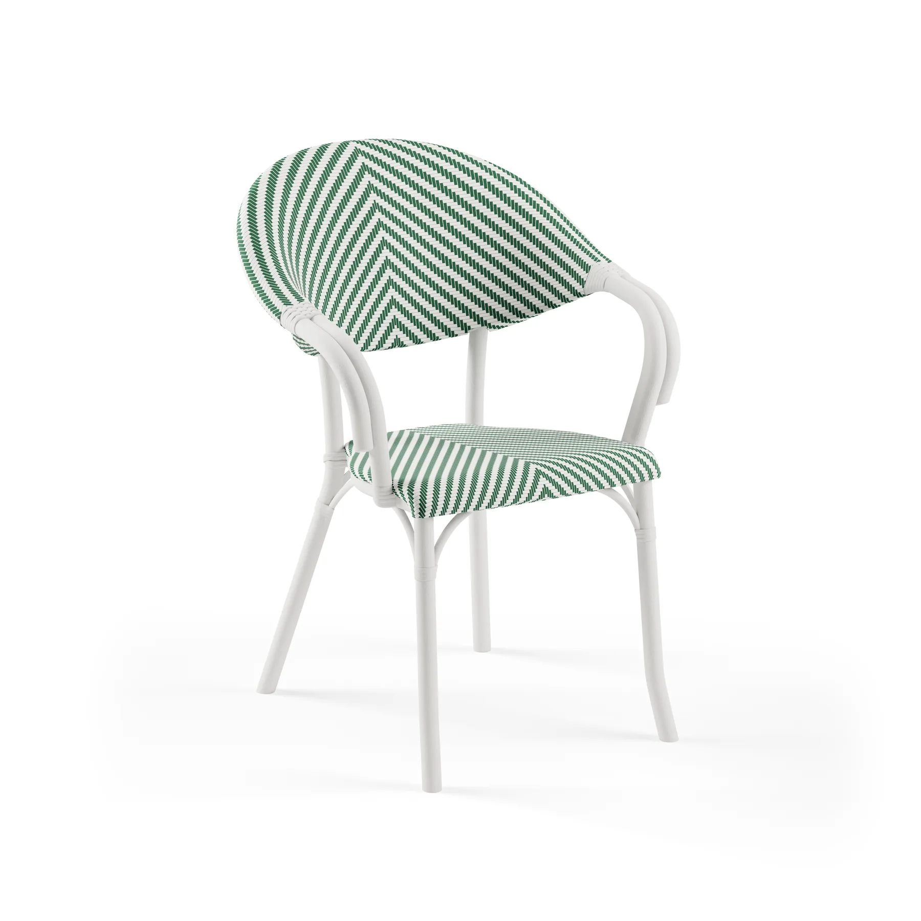 IVORY WHITE / GREEN-WHITE PATTERNED