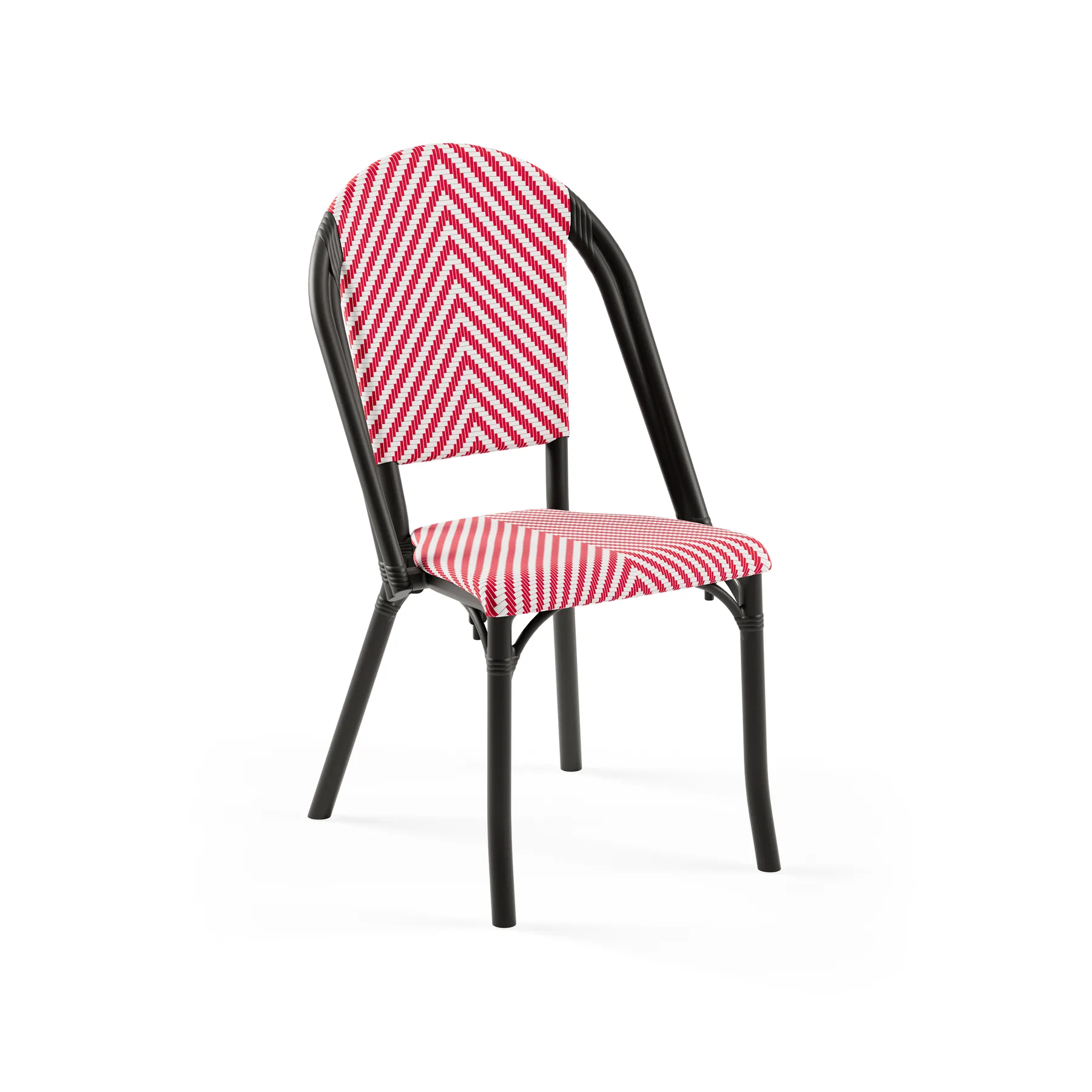 BLACK / RED-WHITE PATTERNED