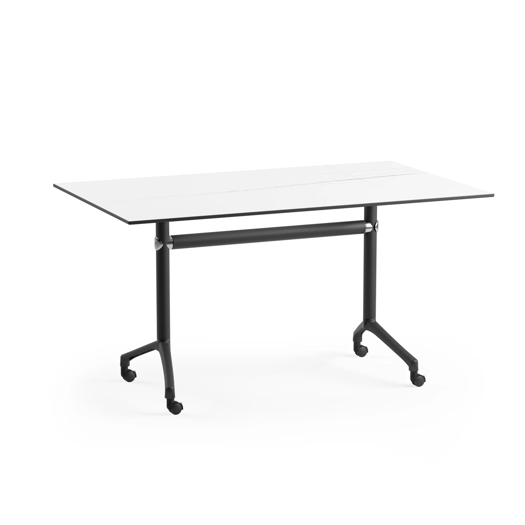 HPL/CPL WHITE MARBLE / BLACK WITH WHEELS