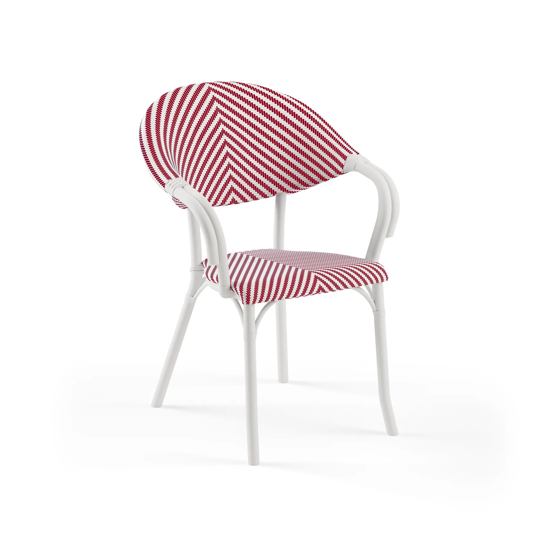 IVORY WHITE / RED-WHITE PATTERNED