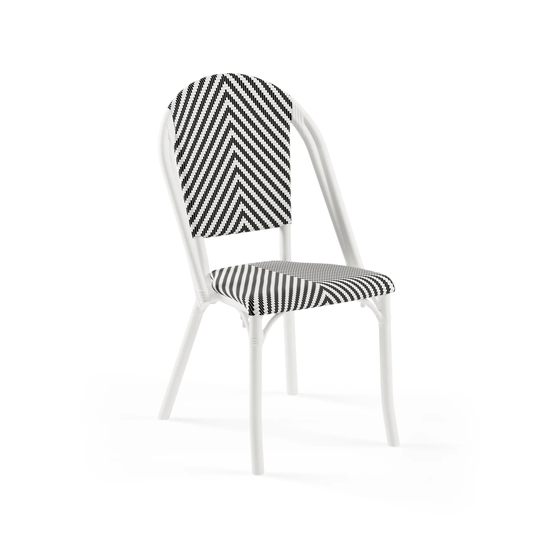 IVORY WHITE / BLACK-WHITE PATTERNED
