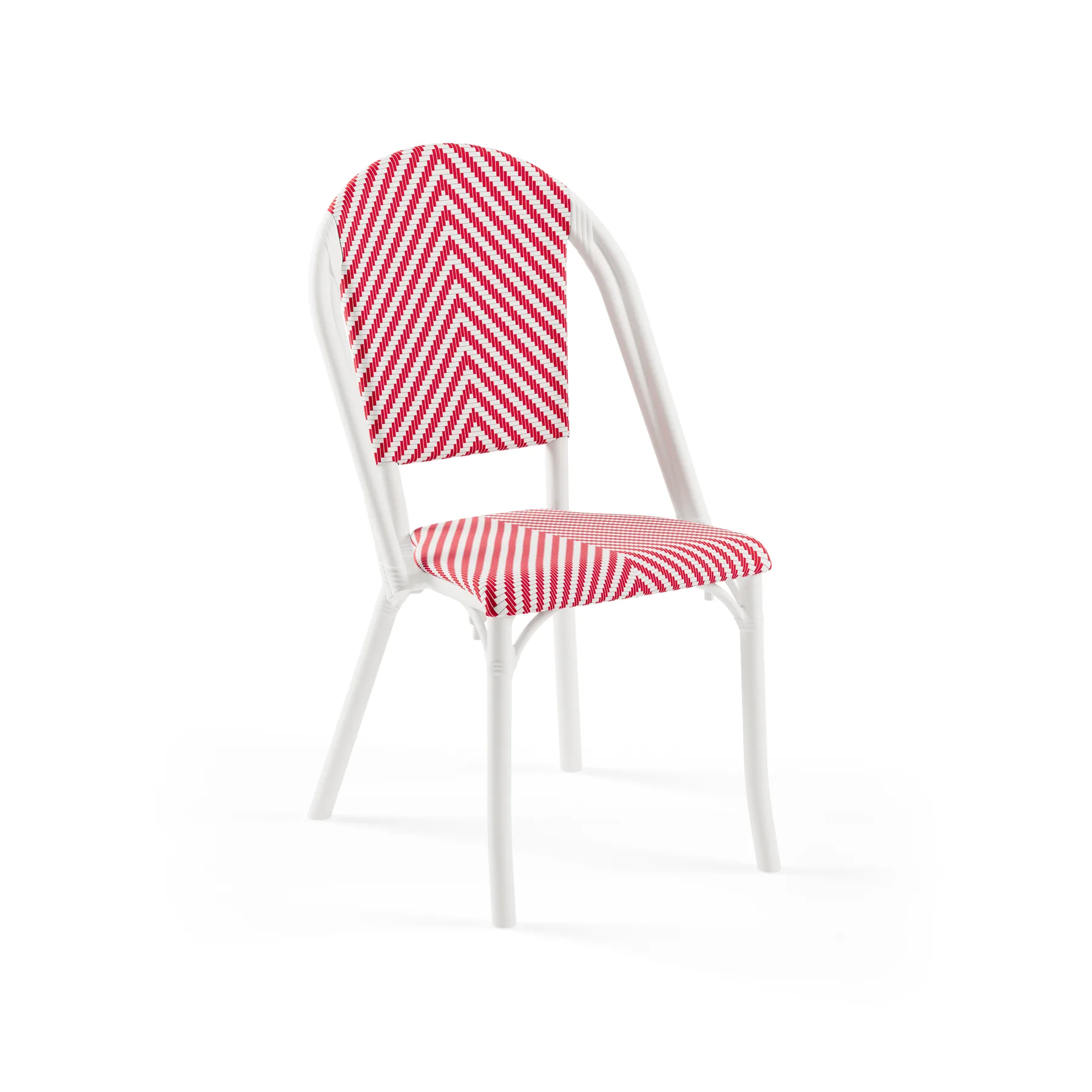 IVORY WHITE / RED-WHITE PATTERNED
