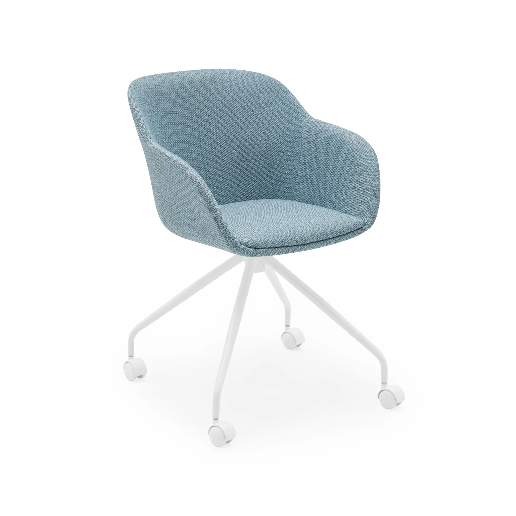 KNIT 17 - LIGHT BLUE / WHITE PAINTED METAL