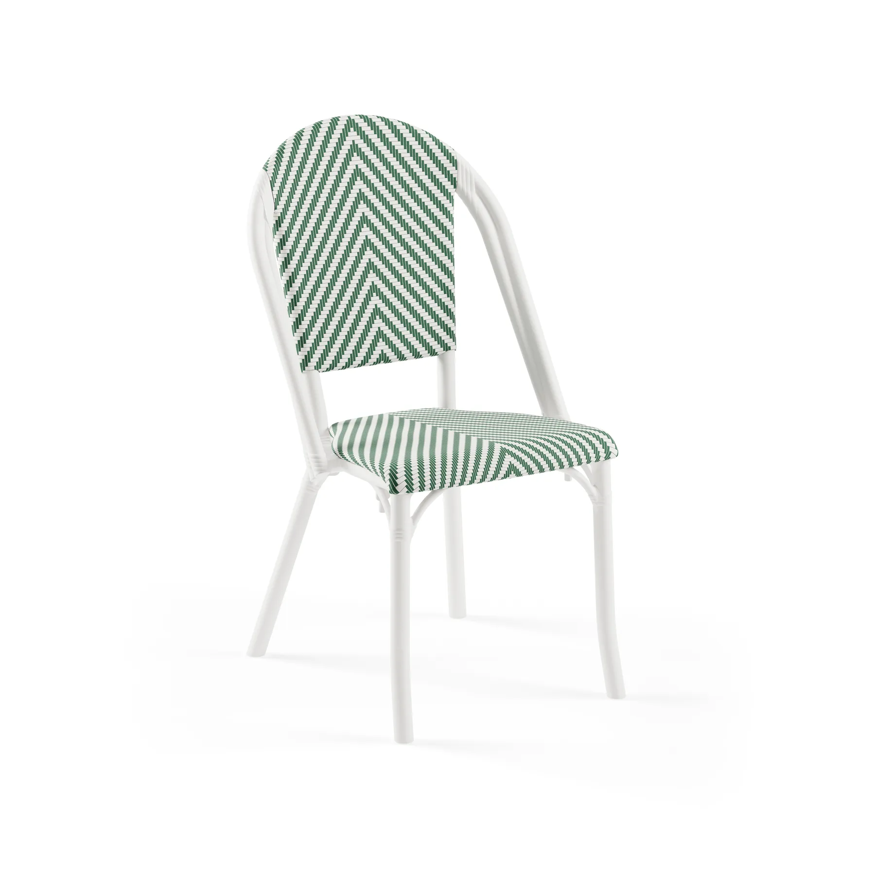 IVORY WHITE / GREEN-WHITE PATTERNED
