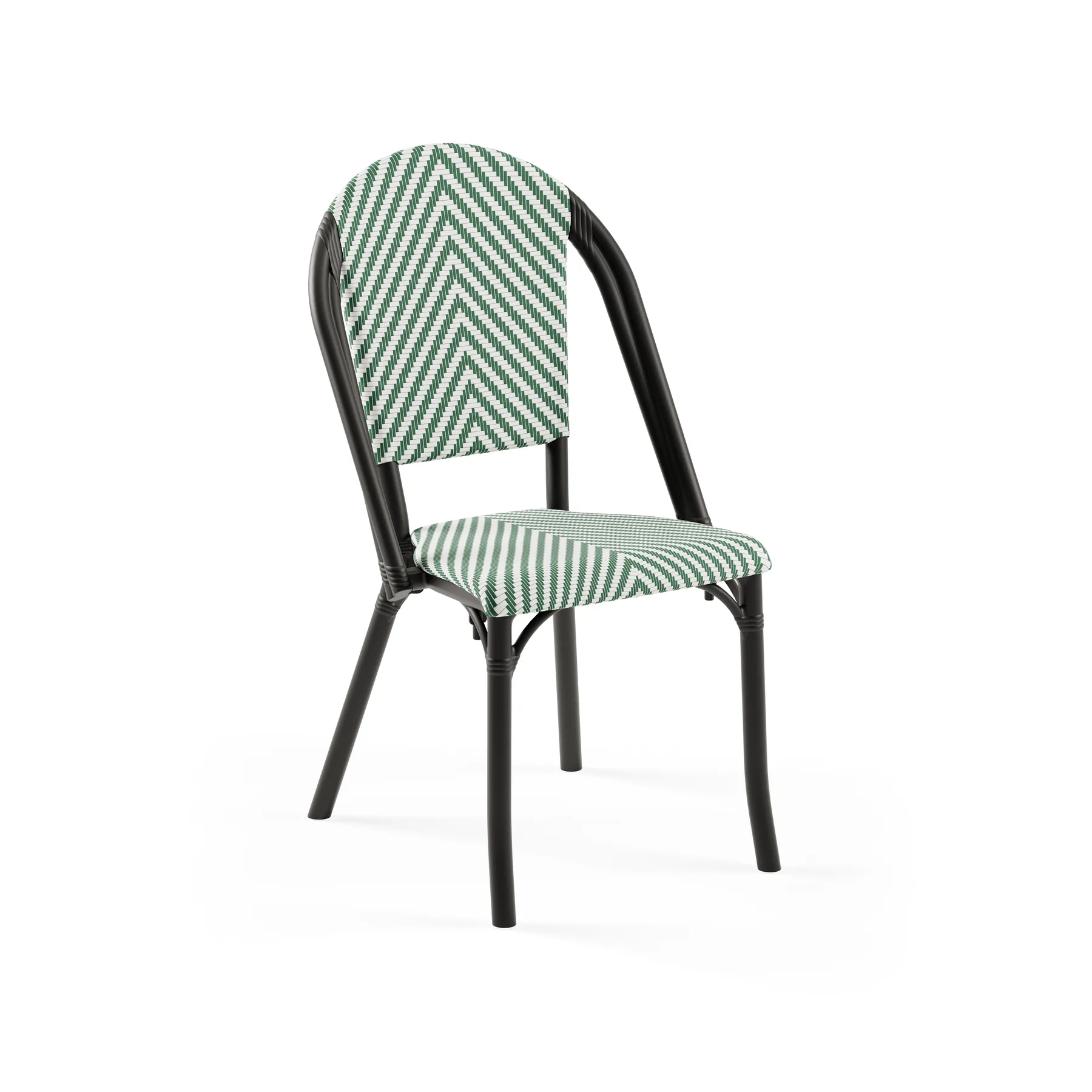 BLACK / GREEN-WHITE PATTERNED