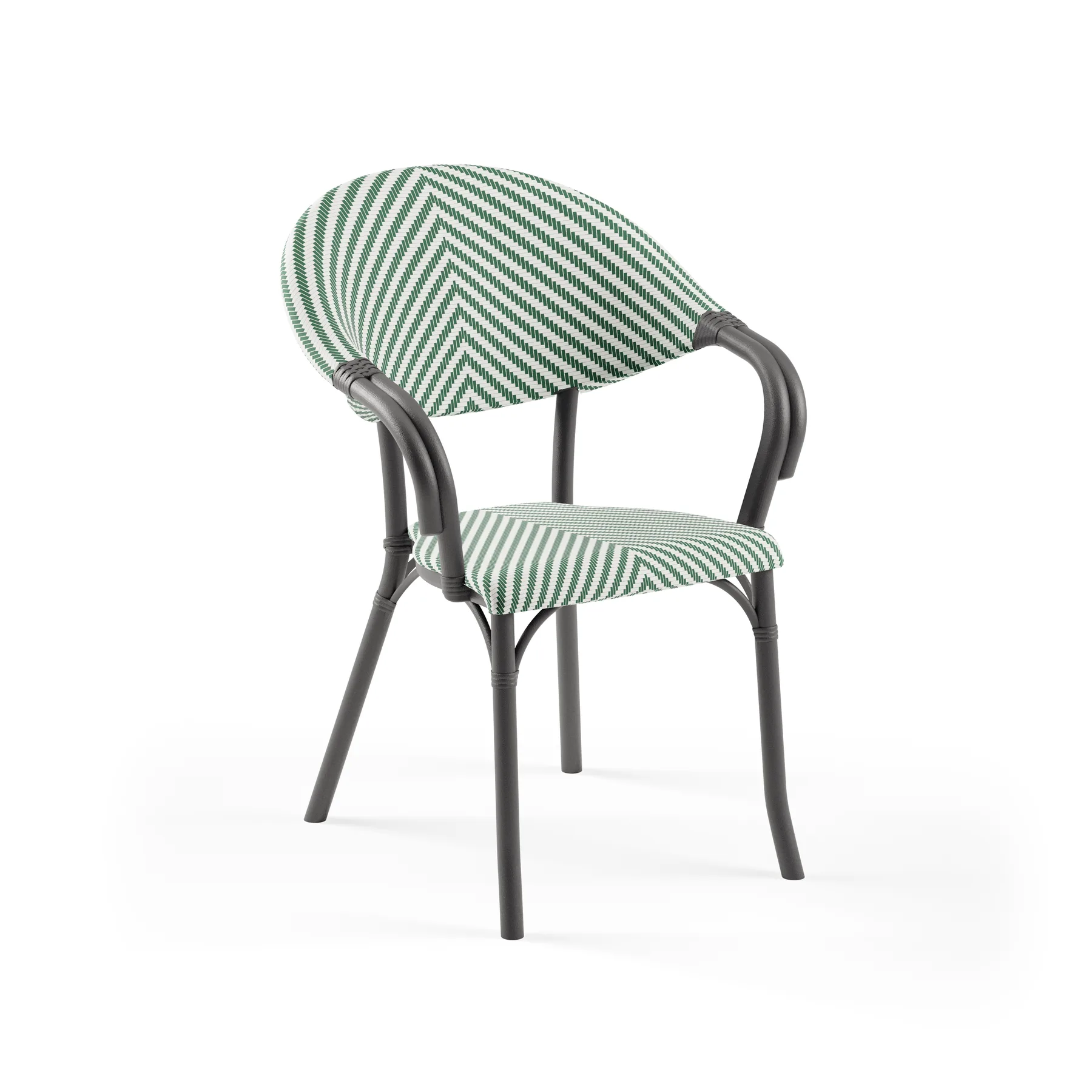 ANTHRACITE / GREEN-WHITE PATTERNED