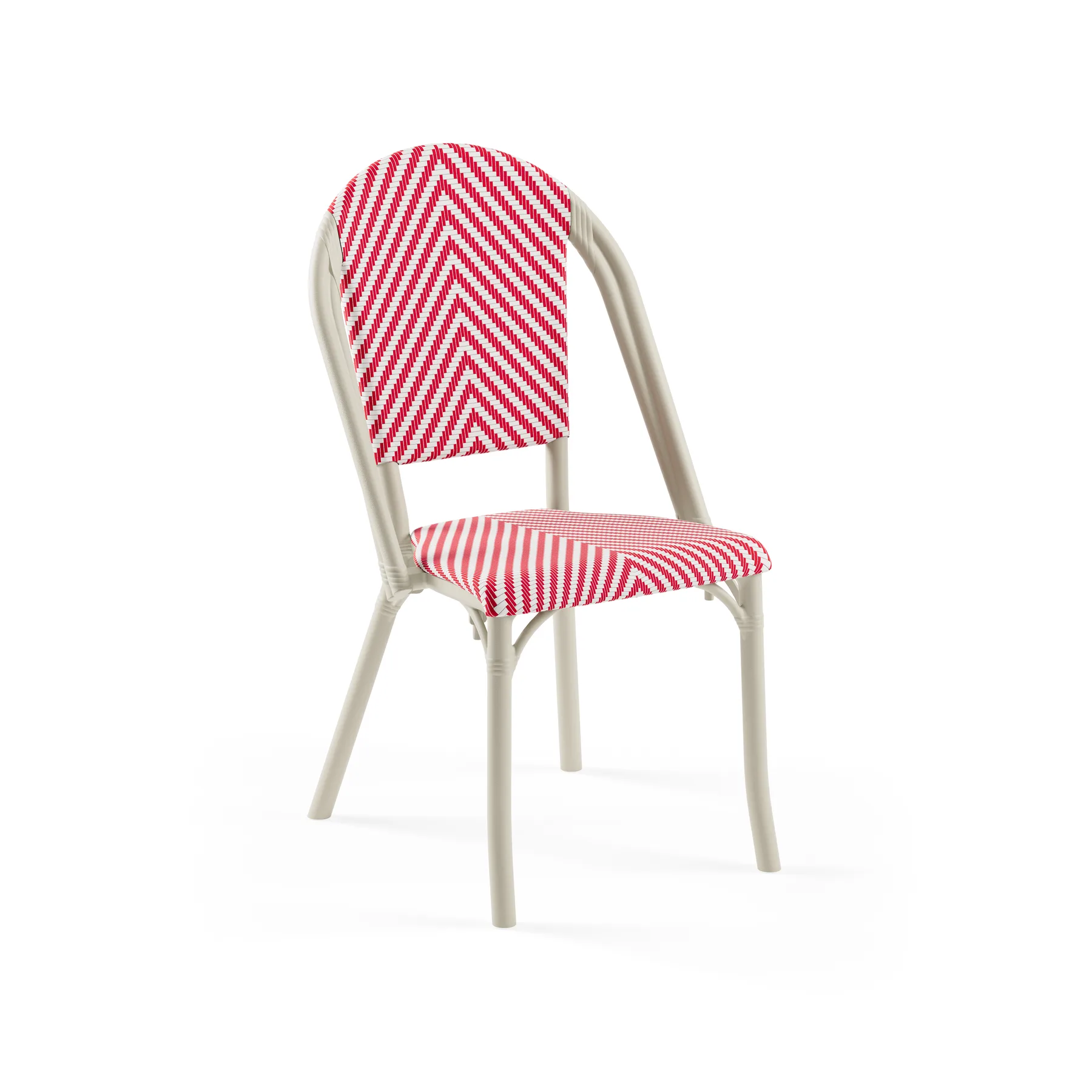 BEIGE / RED-WHITE PATTERNED