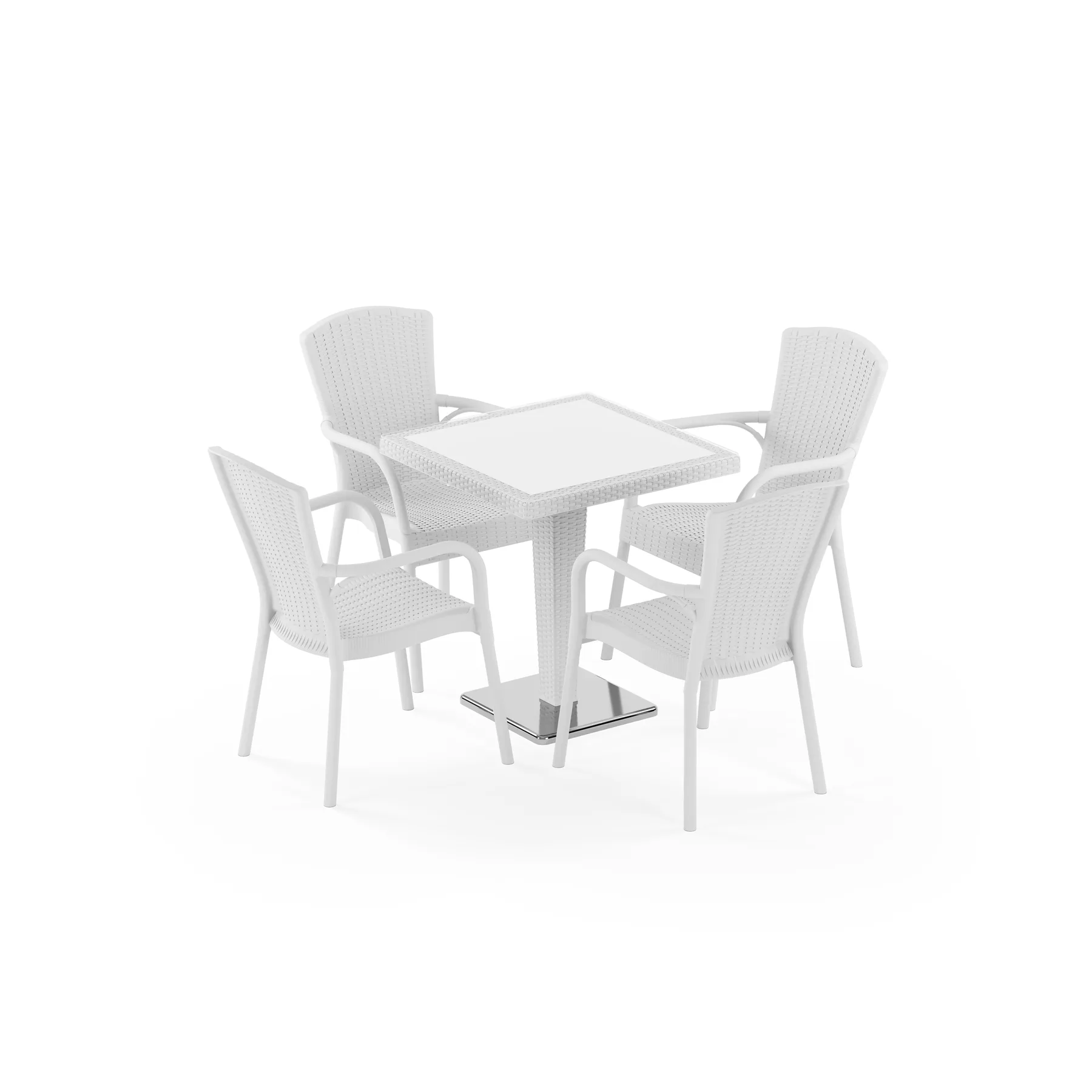 Antares Chrome Leg 70x70 & Royal | 4 Person 2