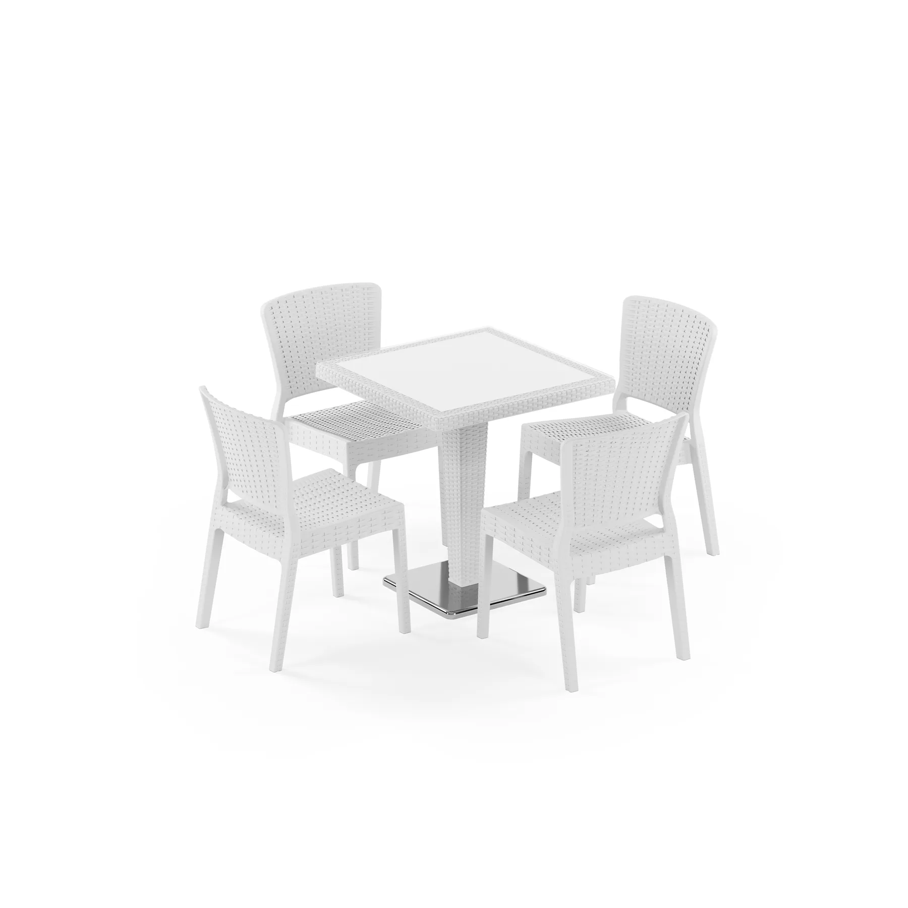 Antares Chrome Leg 70x70 & Antares | 4 Person 2