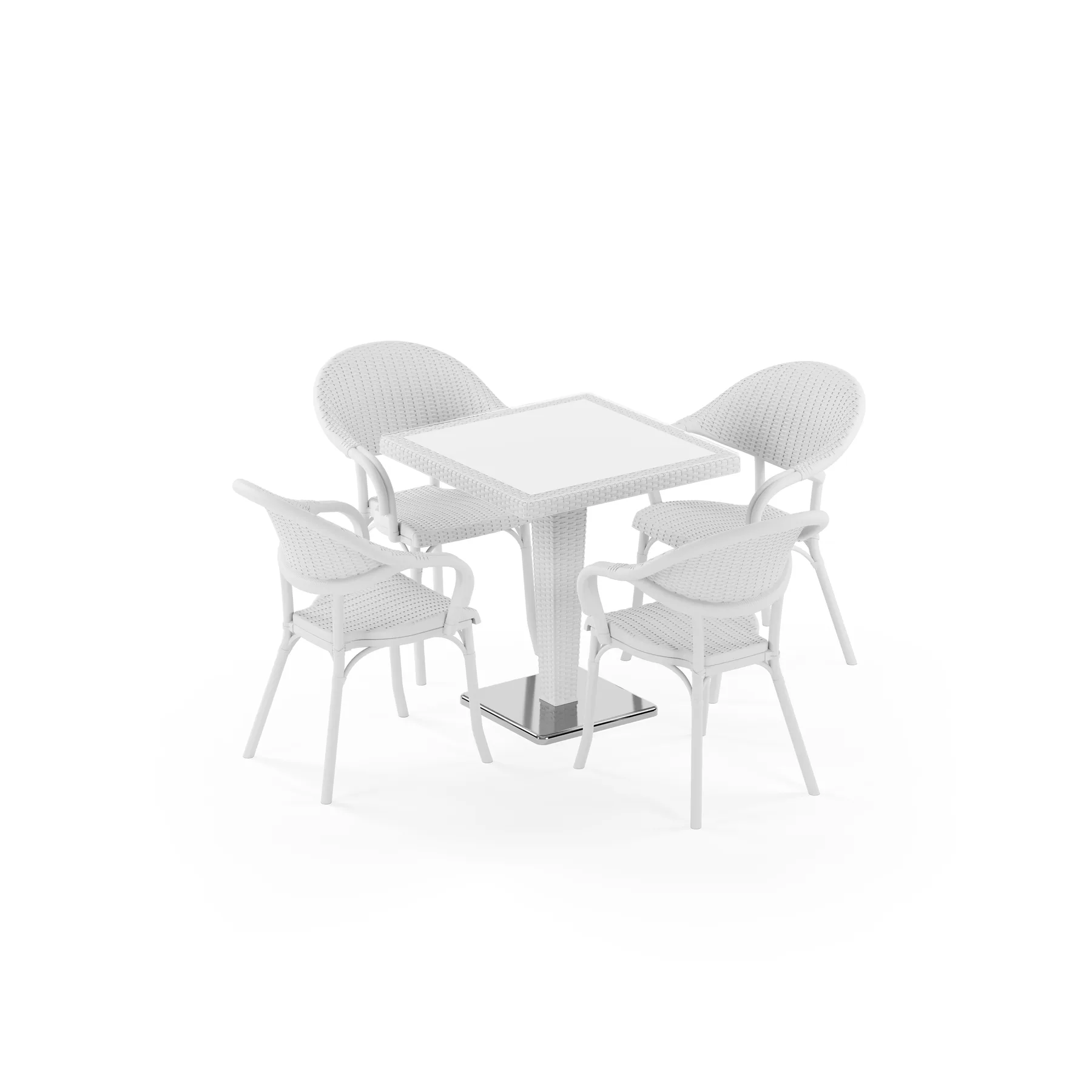 Antares Chrome Leg 70x70 & Flash-R | 4 Person 2