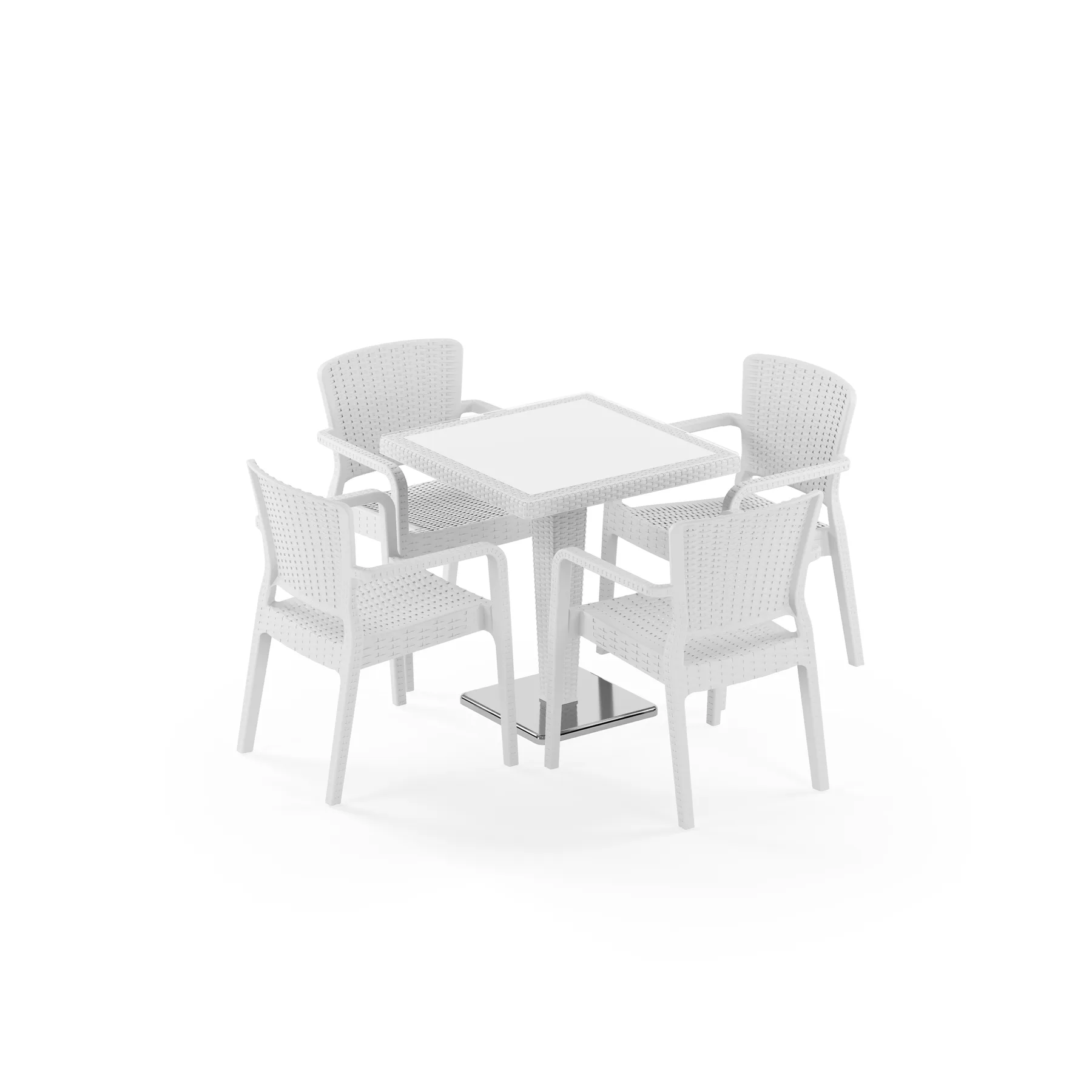 Antares Chrome Leg 70x70 & Antares | 4 Person 2