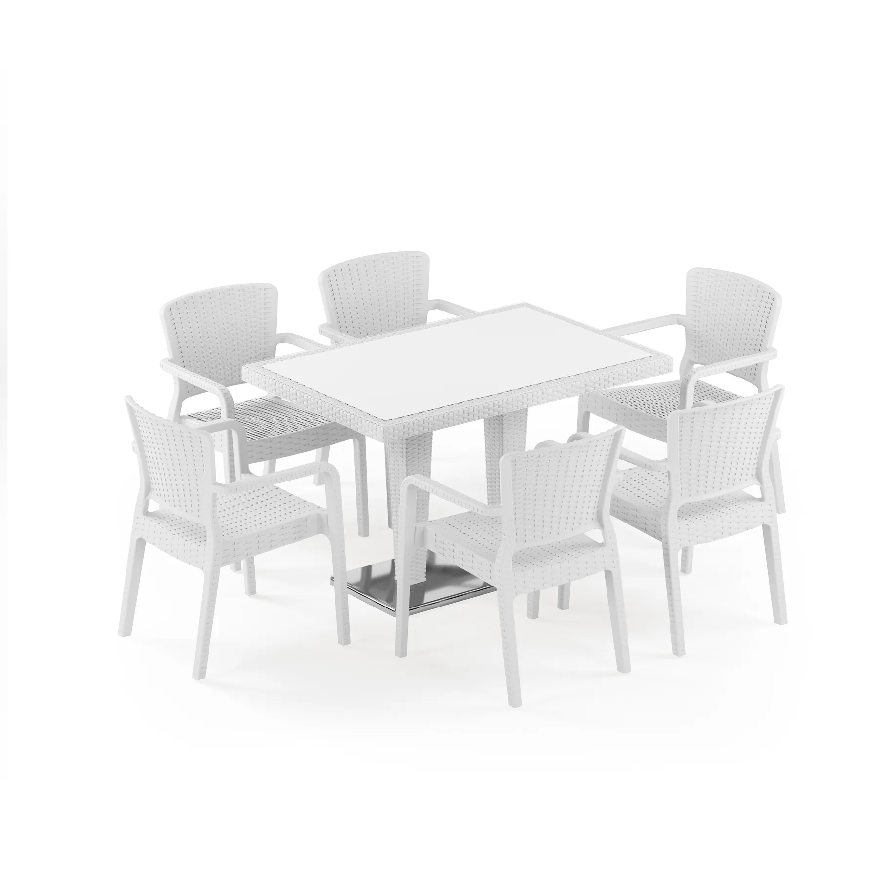 Antares Chrome Leg Glass 80x120 & Antares | 6 Person 2